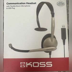 Koss Communications USB Headset with Microphone (CS100-USB),White
